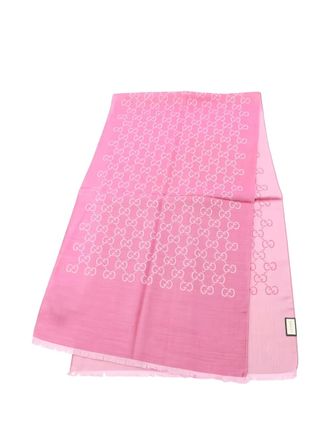 Gucci Sciarpa con motivo GG - Rosa
