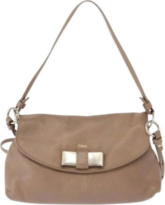 Chlo&eacute; Pre-owned Shoulder Bags, female, Brown, Size: ONE SIZE Pre-owned Lily Shoulder bag
