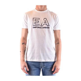 Emporio Armani Stijlvol T-shirt - Heren - T-shirts - Wit - L - Katoen - Tops