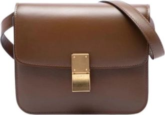 Celine Pre-owned Classic Box Crossbody Bag - Dames - Vintage Schoudertas - Bruin - ONE Size - Leer - Vintage