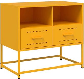 vidaXL Vidaxl - Mueble para tv de acero amarillo mostaza 68x39x60,5 cm