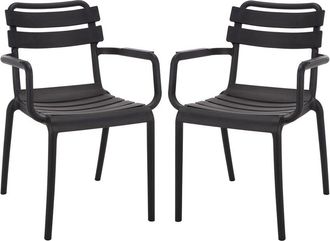 Safavieh Outdoor Set Of 2 Sarah Dining Armchairs