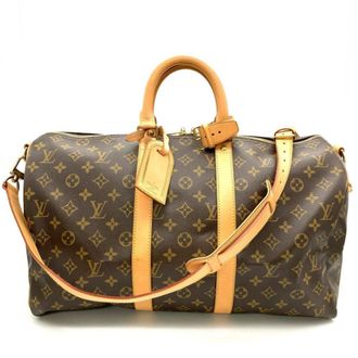 Louis Vuitton Brown Monogram Canvas Boston Bag (Pre-Owned)