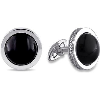 Delmar Black Onyx Bezel Cufflinks at Nordstrom Rack