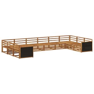 vidaXL Juegos De Sof&aacute;s 10 Uds. Madera De Acacia S&oacute;lida Vidaxl