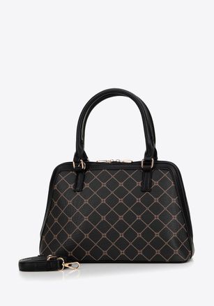 Wittchen Dames zwart kunstleren etui met monogram