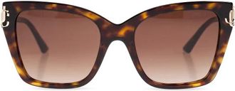 Jimmy Choo London Vierkante Zonnebril - Dames - Zonnebrillen - Bruin - 54 MM - Accessoires
