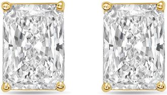 Diana M. Jewels 14Kt Yellow Gold 8.00 cts Lab Grown Radiant Cut Diamond Studs