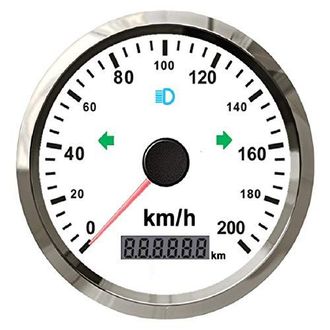 OEM Kit De Veloc&iacute;metro Gps Para Coche/moto, Od&oacute;metro 0-200 Km/h, 85 Mm Con Retroiluminaci&oacute;n