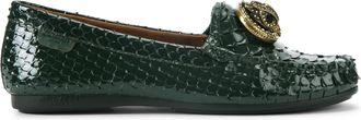 Kurt Geiger Womens Chelsea Moccasin Loafers - Dark Green - Size UK 3