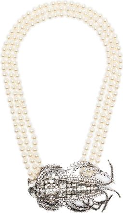 Valentino Garavani Pearl-embellished Crystal Necklace