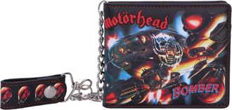 Nemesis Now Motorhead Bomber Wallet 9.3cm, PU Leather, Jet Black, Officially Licensed Motörhead Merch, Motorhead Bomber Album Bi-Fold Wallet, Multiple Card Slots,