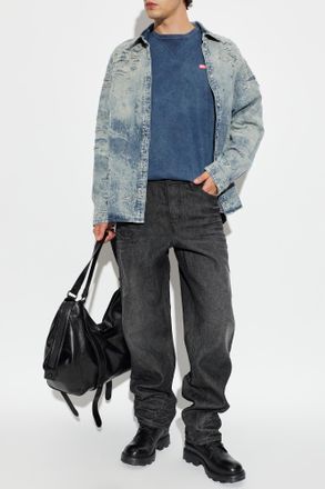 Diesel T-shirt T-NORM-RAW, Mens, Navy Blue