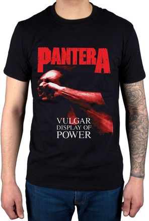 AWDIP Official Pantera Red Vulgar Display of Power T-Shirt Band Heavy Metal Rip