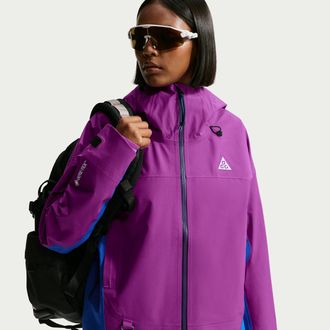 Nike Womens Nike ACG Misery Ridge Storm-FIT ADV GORE-TEX 3L Hiking Jacket in Purple | IM4314-505