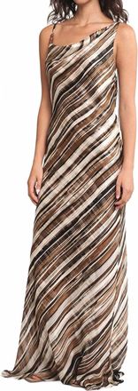 Sabina Mus&aacute;yev Evianna Maxi Dress In Brown Print