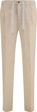 Pantaloni Torino Mens Linen Pants Warm Beige Trousers