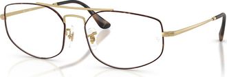 Ray-Ban 56mm Irregular optical glasses in Tortoise Light at Nordstrom