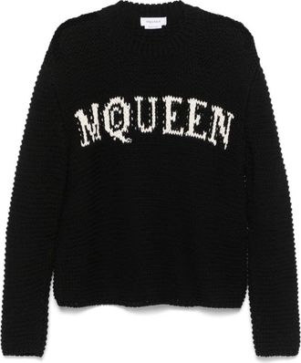 Alexander McQueen Heren, Truien, Zwart, Maat: M Katoen