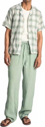 Bather Laurel Grid Camp Shirt In Green