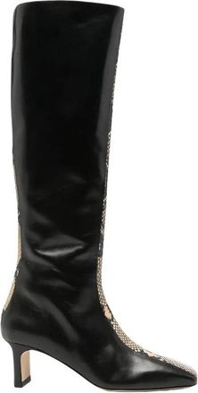 Aeyde Schoenen, Dames, Zwart, 40 EU, Leer, Bita Hoge Laarzen