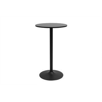 Miliboo Mesa Alta Redonda De Dise&ntilde;o Negra &Oslash;60 Cm Calista