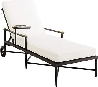 Ballard Designs Asher Chaise & Tray Table with Sunbrella Cushion - Ballard Designs