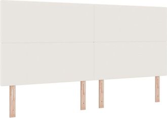 vidaXL LED Headboard in Cream, 100 cm, Corduroy Fabric vidaXL