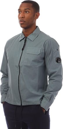 C.P. Company Heren C.P. Company Organic Gabardine Volledige Rits Overshirt in Grijs