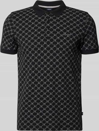 Joop Slim Fit Poloshirt mit Logo-Muster Modell Paigam in Black, Gr&ouml;&szlig;e XXXL