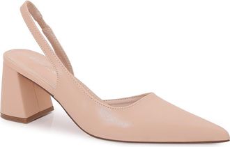 Berness Celestin Slingback dOrsay Pump in Beige at Nordstrom Rack, Size 6.5