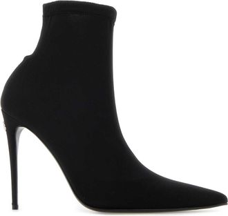 Dolce & Gabbana Black Fabric Ankle Boots