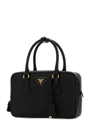 Prada Womens Black Leather Handbag Nero Borse A Mano Bag