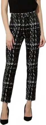 Joseph Ribkoff Slim Fit Pant In Black/vanilla/grey