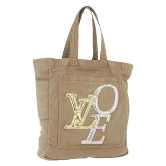 Louis Vuitton Bolso Tote de Lona Vintage Pre-owned - Pre-owned - Mujer - Beige - ONE SIZE