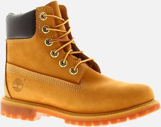 Timberland Womens Timberland Womens Ankle Boots Premium 6 Inch Waterproof Leather Lace Up tan UK S - Brown - Size: 3