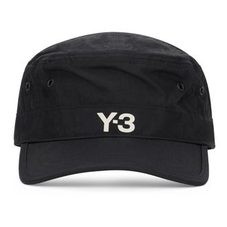 Yohji Yamamoto Caps, male, Black, Size: M/L Cotton Cap with Logo