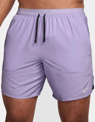 Nike Mens FIT Stride Mens 7 Brief Lined Running Shorts - Purple - Size: 32/30/31