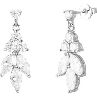 Untamed Petals Vania Crystal Earrings in Silver at Nordstrom