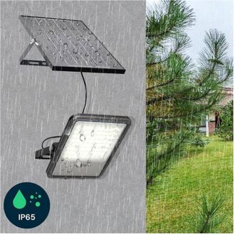Trade Shop Trade Shop Traesio - Trade Shop - Faro Solare Led 120 W Ip65 Sensore Crepuscolare Faretto Dimmerabile Telecomando