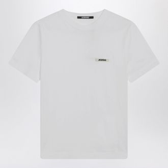 Jacquemus T-Shirt in Cotone Bianca Con Logo