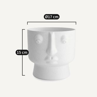 AM.PM Geglazuurde keramische bloempot, H15cm, Lesego