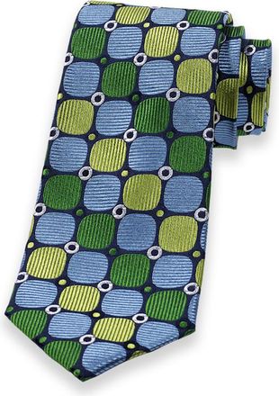 Paul Fredrick Geometric Woven Silk Tie