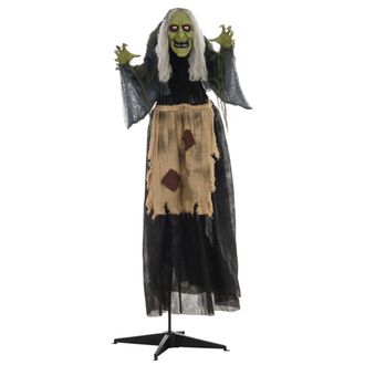 HOMCOM Halloween Witch Animatronic Prop with Sound Activated | TJ Hughes Multi