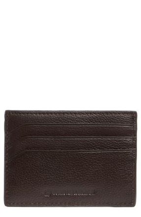 Johnston & Murphy Pebbled Leather Card Case in Dark Brown at Nordstrom Rack