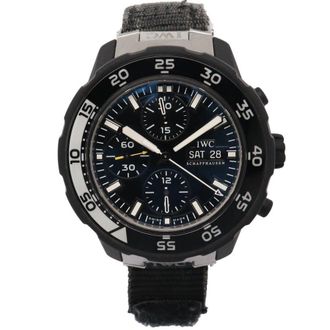 IWC Pre-owned IWC Aquatimer Chronograph Edition Galapagos Islands Chronograph Black Dial Mens Watch IW376705