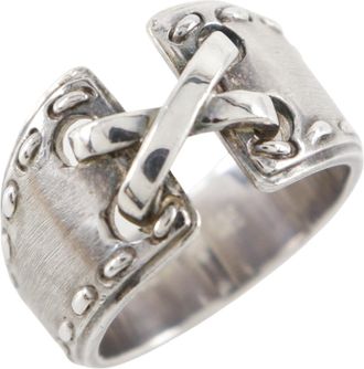 Herm&egrave;s Silver 925 Band Ring (Pre-Owned)