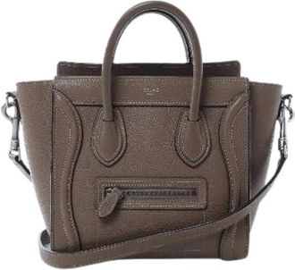 Celine Pre-owned Nano Luggage Handbag - Dames - Vintage Handtas - Bruin - ONE Size - Leer - Vintage