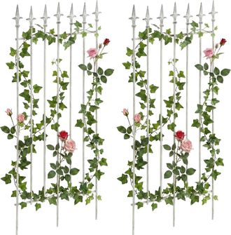 Clp Juego De 2 Celosias Elisa 100 X 50 Cm Blanco Antiguo