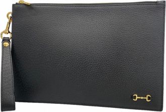 Gucci Black Leather Clutch Bag (Pre-Owned)
